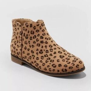 CAT & JACK Girls Opal Leopard Boots- Various Sizes